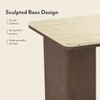 Muro Stone Side Table in Danish Walnut Finish