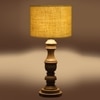 Devansh Yellow  Jute   Table Lamp With  Wood Natural Base (7X17.5 Inches)-17
