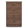 Ben Engineered Wood Chest of 4 Drawers in Classic Walnut Finish