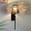 Devansh Metal Electric Wall Light in Black Colour with Black Shade Count of 1 Light