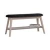 Scandinavian Ozel Bench Beige Natural Wood Finish