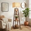 Charlotte Beige Jute Floor Lamp with Beige Jute Base