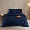 Stoa Paris Sateen Quilted King Size Bed Cover with 2 Pillow Covers (100 x 108) lted King Mystique Blue