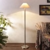Diamond White Natural Fiber Floor Lamp with Steel Steel Base
