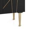 Dante Solid Wood Bar Cabinet in Black Finish