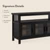 Rhodes 3 Door Solid Wood Sideboard in Mango Mahogany Finish