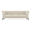 Weston 3 Seater Half Leather Sofa In Creme Fraiche Italian Leather