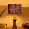 Devansh Brown Jute Table Lamp With Wood Natural Base (7X18.25 Inches)-17