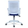 Mmarveal Mid Back Ergonomic Chair in Blue Colour