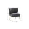 Ruba Solid Wood Accent Chair in Grey Colour
