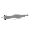 Moda Large Solid wood Wall Shelf In Amber Walnut