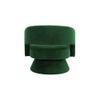 Aracell Swivel Solid Wood Round Chair in Green Colour