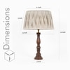 Hatton hand crafted Solid wood walnut finish table lamp With Natural Cotton Shade