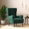 Genoa Wing Chair In Luxe Green Colour