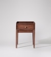 Harmful Solid Wood Bed Side Table In Dark Brown  Finish
