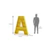 Abracadabra Engineered Wood  Bookshelf in Yellow Finish