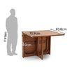 Danton 3 To 6 Folding Dining Table In Teak Finish