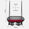 Swingzy Premium Large Round Double Seater Swing Chair with Cushion Black