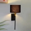 Devansh Metal Electric Wall Light in Black Colour with Black Shade Count of 1 Light