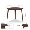 Scandinavian Khasa Dining Table Brown Cocoa Finish