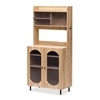 Stellar Multipurpose Storage Cabinet (Medium Size with Upper Storage, Oak)