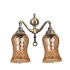 Devansh Metal Electric Wall Light in Antique gold Colour with Lavender Shade Count of 2 Lights