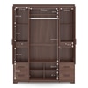 Hilton 4 Doors 4 Drawers Wardrobe With Mirror and Lock in Chestnut Acacia Finish