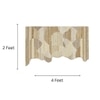 Abstract Handmade Natural Wool Wall Art Beige Geometric Textured 4 x 2 Feet