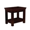 Simple Solid Wood Bedside Table in Walnut Finish