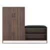 Alex 21 Pair Shoe Cabinet in Classic Walnut Finish