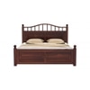 Syan Solid Wood Queen  Size Bed Without Storage (Walnut Finish)