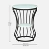 Metalwring Metal Side Table in Black Colour