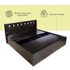 Erinnyes Engineered Wood Queen  Size Bed With Box Storage (Walnut Finish)