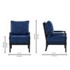 Luxe Boucle Fabric Lounge Chair in Blue Colour