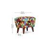 Genevieve Solid Wood  Ottomon in  Multicolor Colour