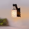 Devansh Solid Wood Electric Wall Light in Brown Colour with Multi Shade Count of 1 Light
