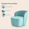 Portia Fabric Accent Chair in Icy Turquoise Colour
