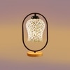 Devansh Multicolor Glass Wooden & Iron  Table Lamp -17 Inch Height  -Ae