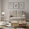Bradford Velvet Fabric 2 Seater Manual Recliner Sofa in Beige