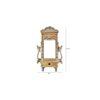 Handmade Wooden White Jharokha cum Pooja Shelf with Drawer