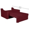Step  Pull Out Sofa cum Bed  in Maroon Colour