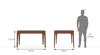 Ramanda 6 Seater Dining Table In Dark Walnut Finish