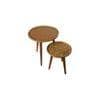 Bela Round Nesting Tables with Wooden Legs, Side Tables, Wooden Tables, Living Room Decor by A Tiny Mistake