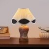 Devansh Multi  Vintage  Cotton Pleated Shade Lamp With Wood & Mosaic Glass Base For Decoration/Office/Home/Gifting/Study For Decoration/Office/Home/Gifting/Study