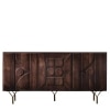 Cindy Solid Mango Wood Sideboard with 3 Door in Provincial teak Finish