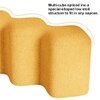 Wooden Twist Molecule Boucle Upholstered Ottoman Bench in Yellow Colour