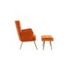 WilAccent Accent Chair With Ottoman Orange