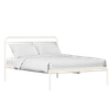 Hampton Metal Non Storage King Bed in Glossy Ivory Finish
