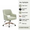 Doe Buck Lotsee Modern Sage Boucle Office Chair