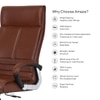 Ettorez Amaze Premium Leatherette High Back Chair In Tan Colour
